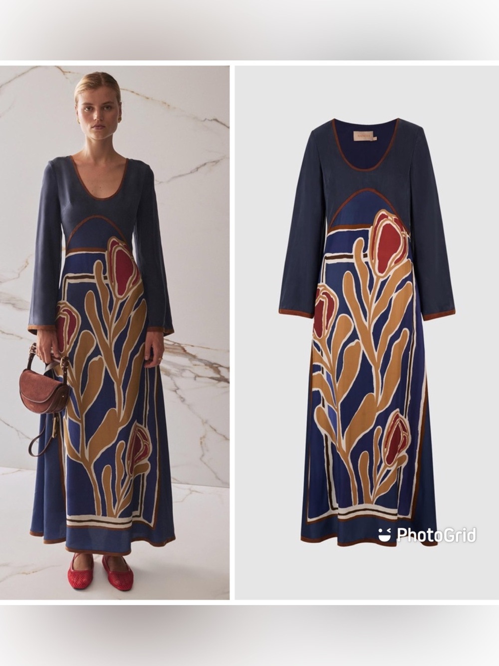 SANCIA THE ROSALIND maxi dress in lisse tulip print